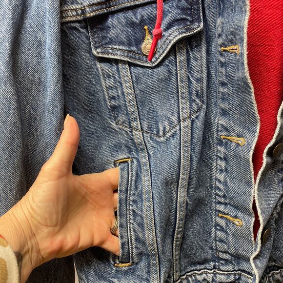 Levi’s Hybrid Denim Trucker Jacket & Hoodie Size L - Picture 5 of 12